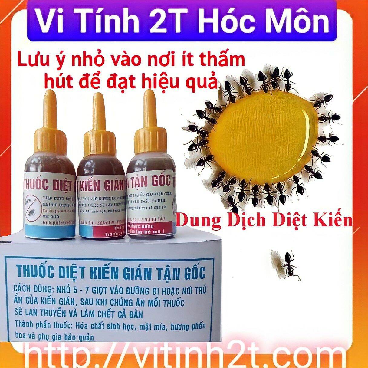2 Lọ Thuốc Diệt Kiến và Gián Sinh Học An Toàn