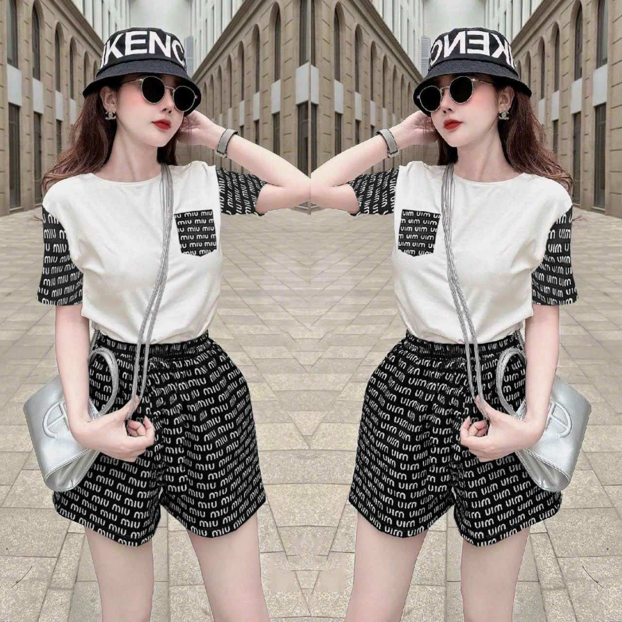 SÉT BỘ SHORT COTTON PHỐI 3D CAO CẤP