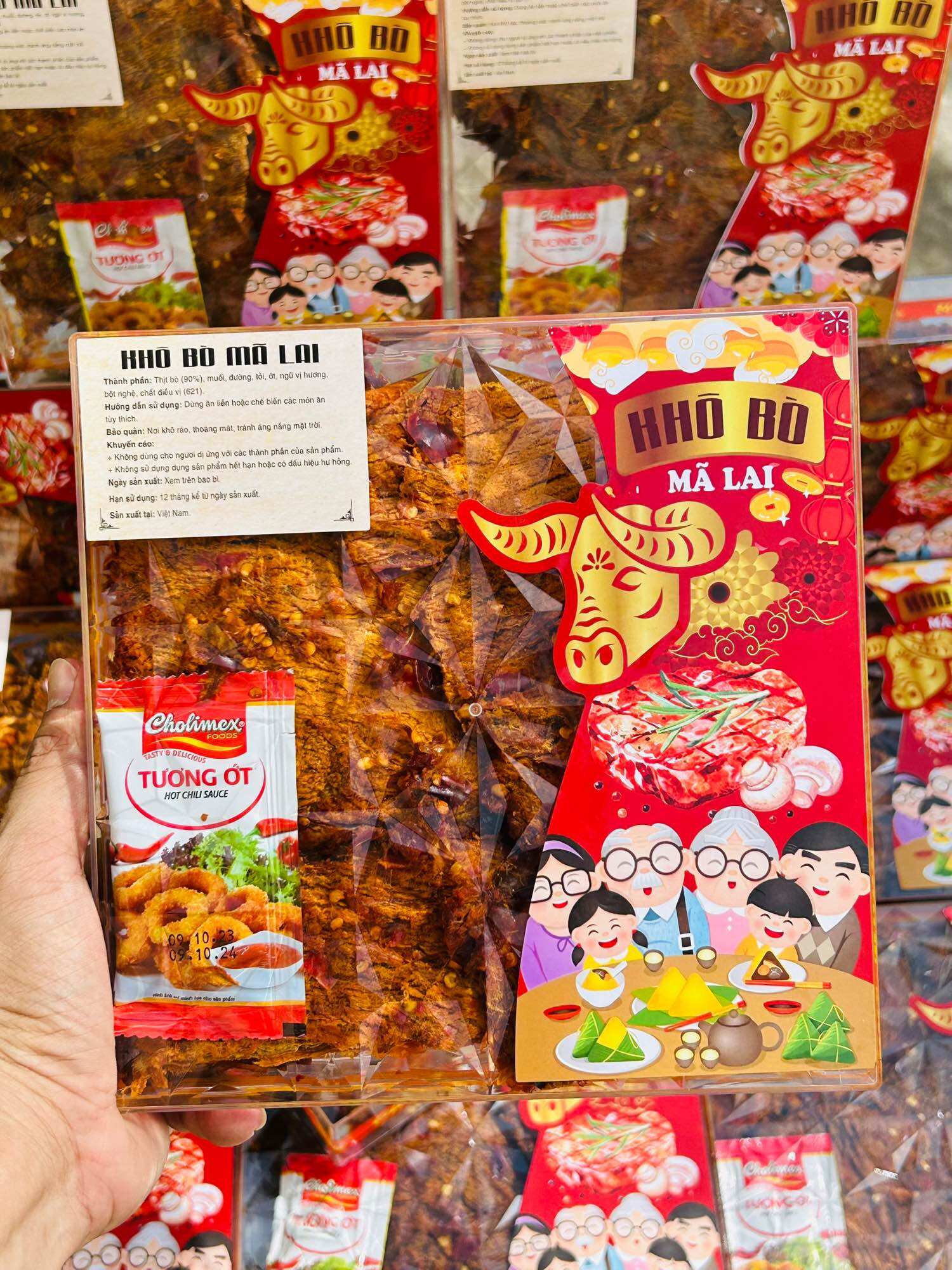 Khô bò miếng malai siêu cay 🐮🚫500gr