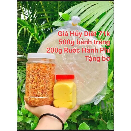 Tặng combo bánh tráng phơi sương, ruốc hành phi tặng bơ