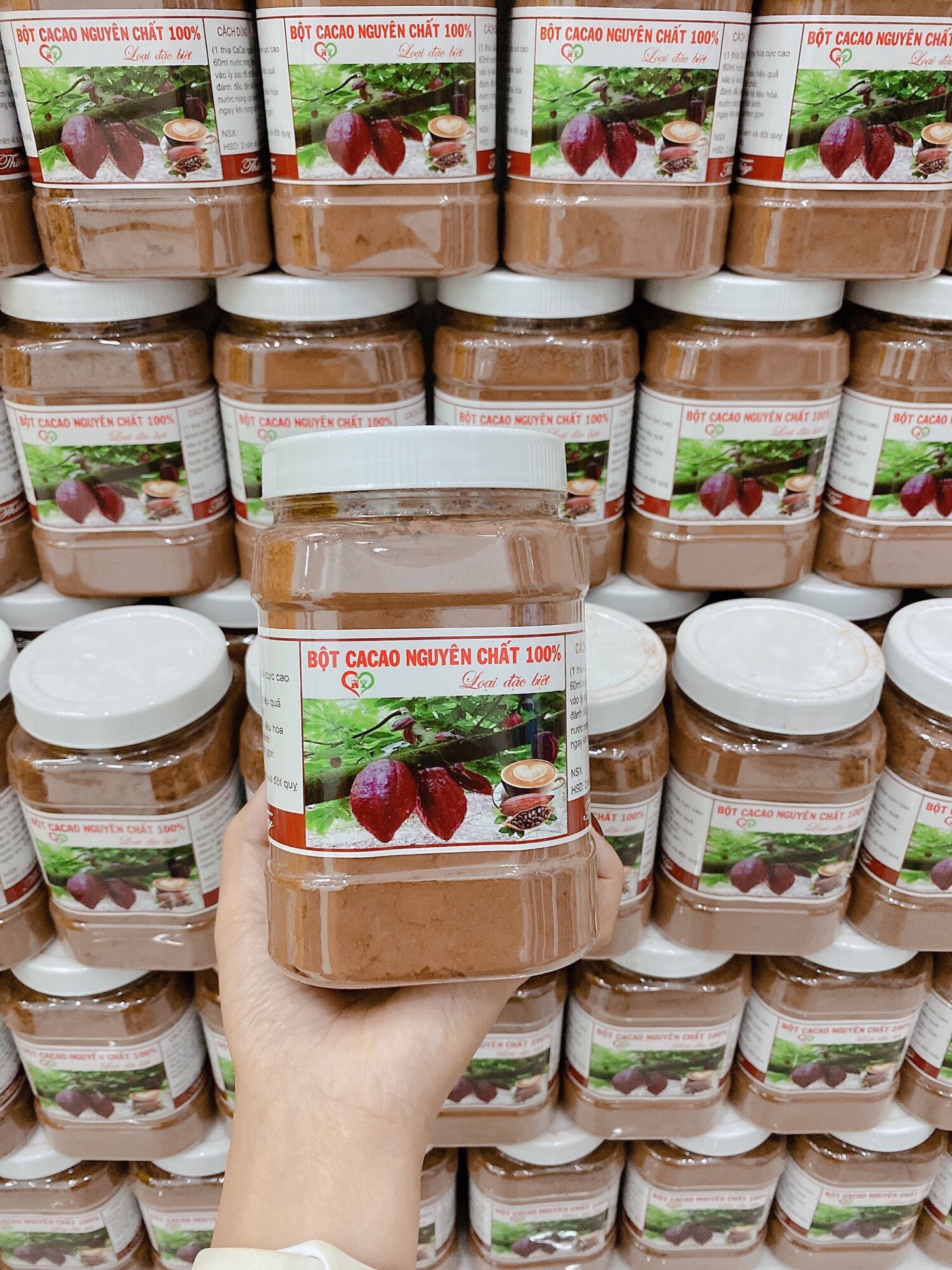 Bột ca cao 100% nguyên chất đắk lắk - bột ca cao hộp 500g - mật ong khang thy