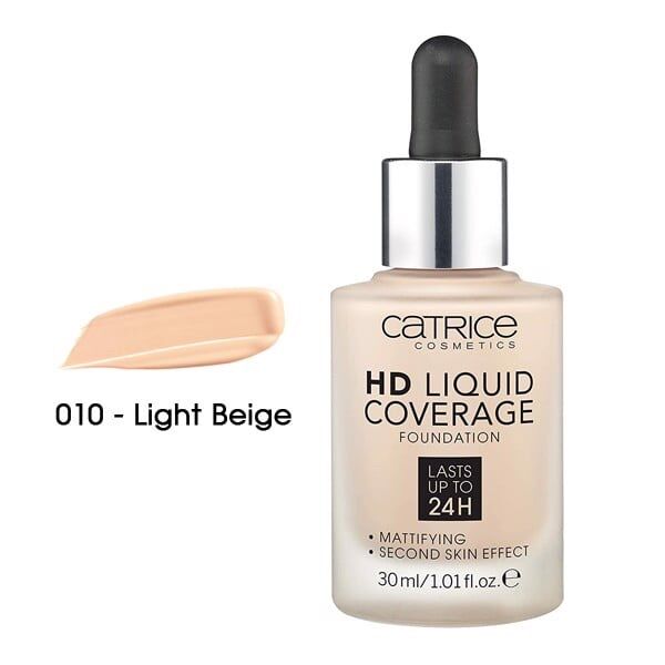 Kem Nền Kiềm Dầu Catrice HD 24h Liquid Coverage Foundation Che Phủ Hoàn Hảo