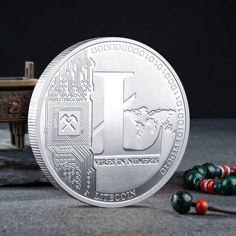 Đồng xu Litecoin cao cấp, đường kính 40mm, dày 3mm