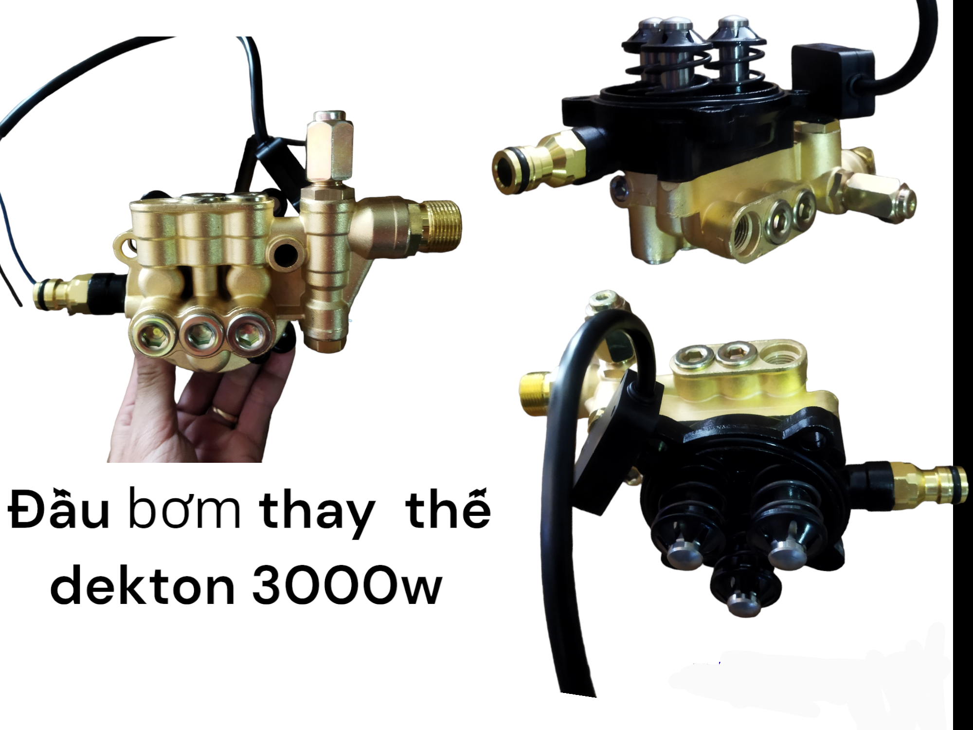 cụm đầu bơm lớn lắp cho máy rửa xe DEKTON.