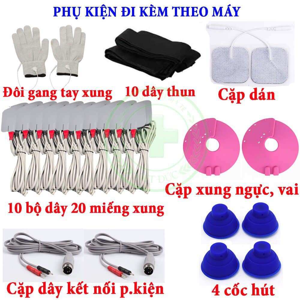 (TIẾNG VIỆT) Máy điện xung trung tần 10 cổng - BẢO HÀNH 12 THÁNG