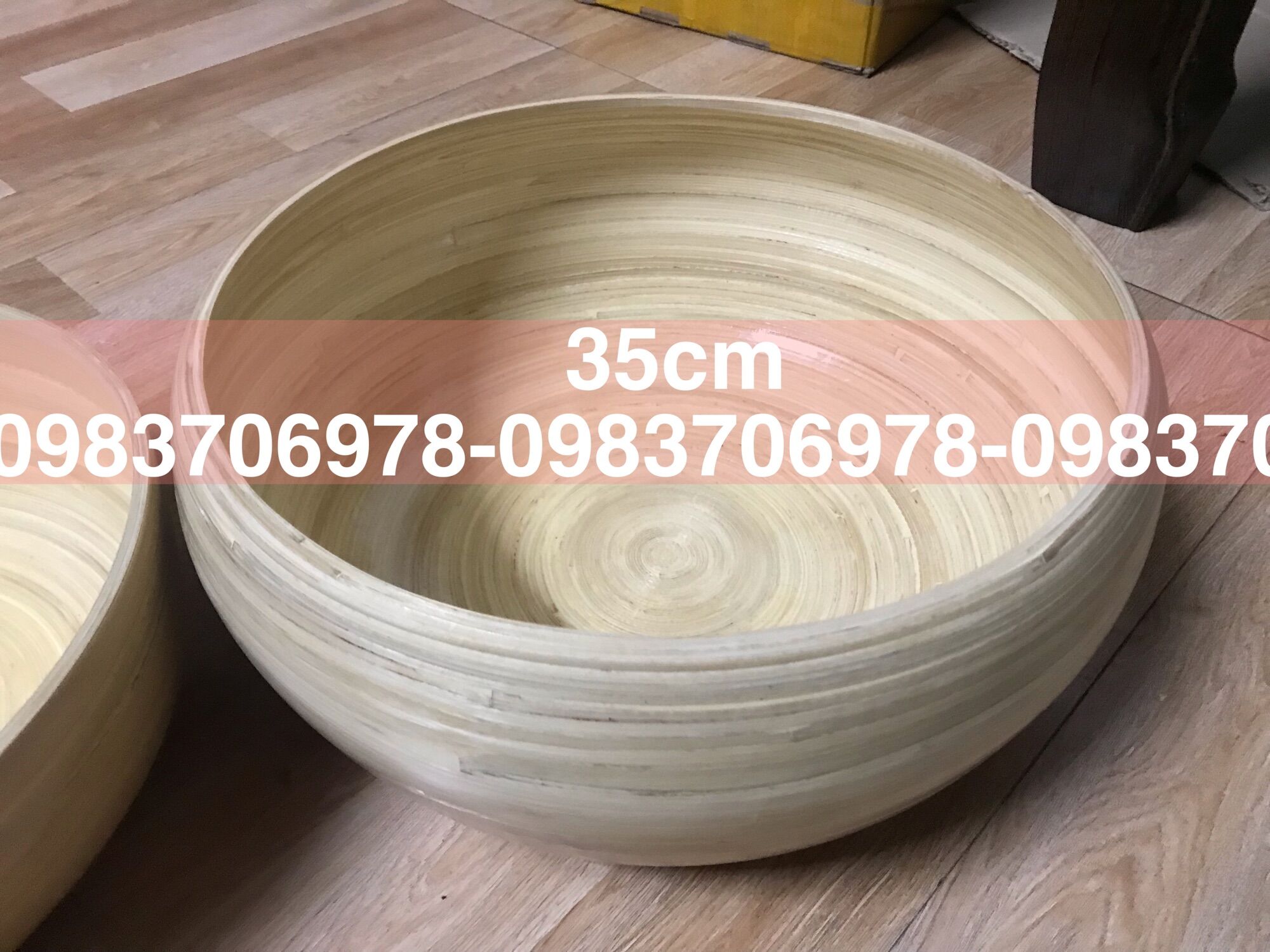 Chậu cốt tre tự nhiên dùng ngâm tay chân kết hợp làm Nail