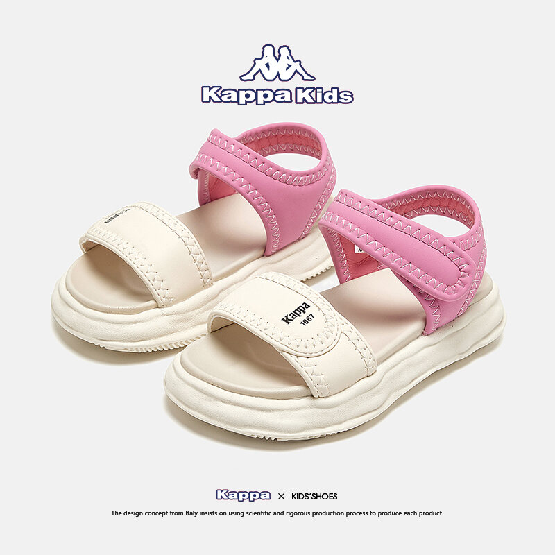 Kappa Kids Mùa Hè Mới Mềm Đáy Chống Trơn Trượt Công Chúa Hở Mũi Thoải Mái Dép Đi Biển Giày Slip-on T