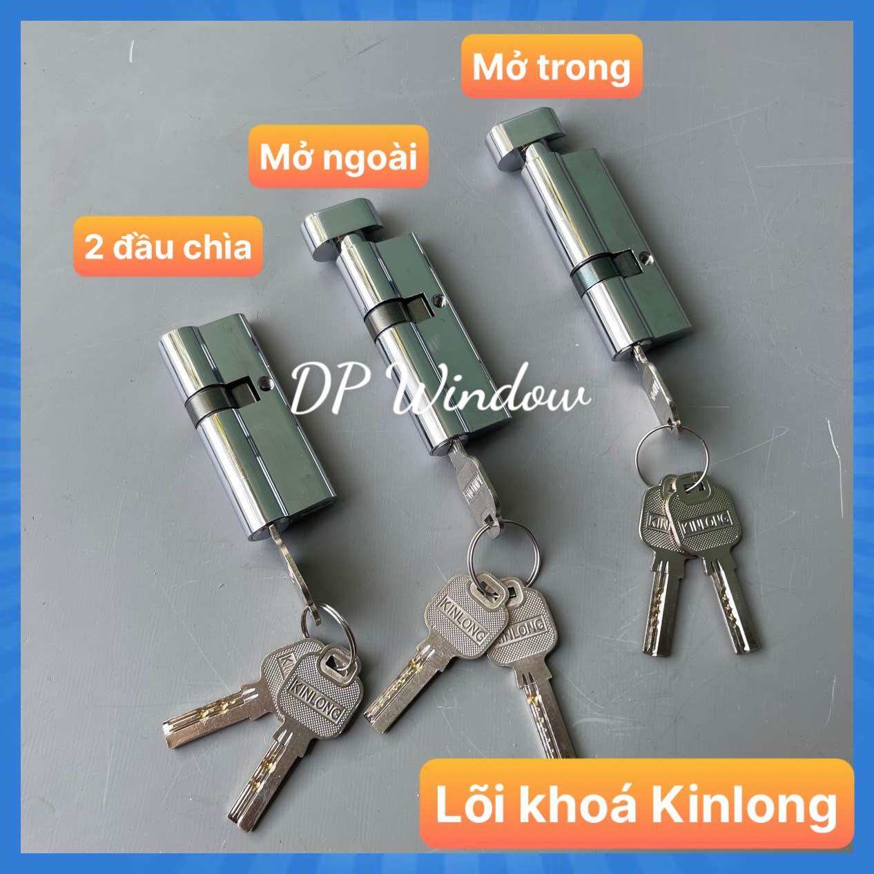 Lõi Khóa Kinlong loại tốt - Ruột khoá cửa nhôm xingfa