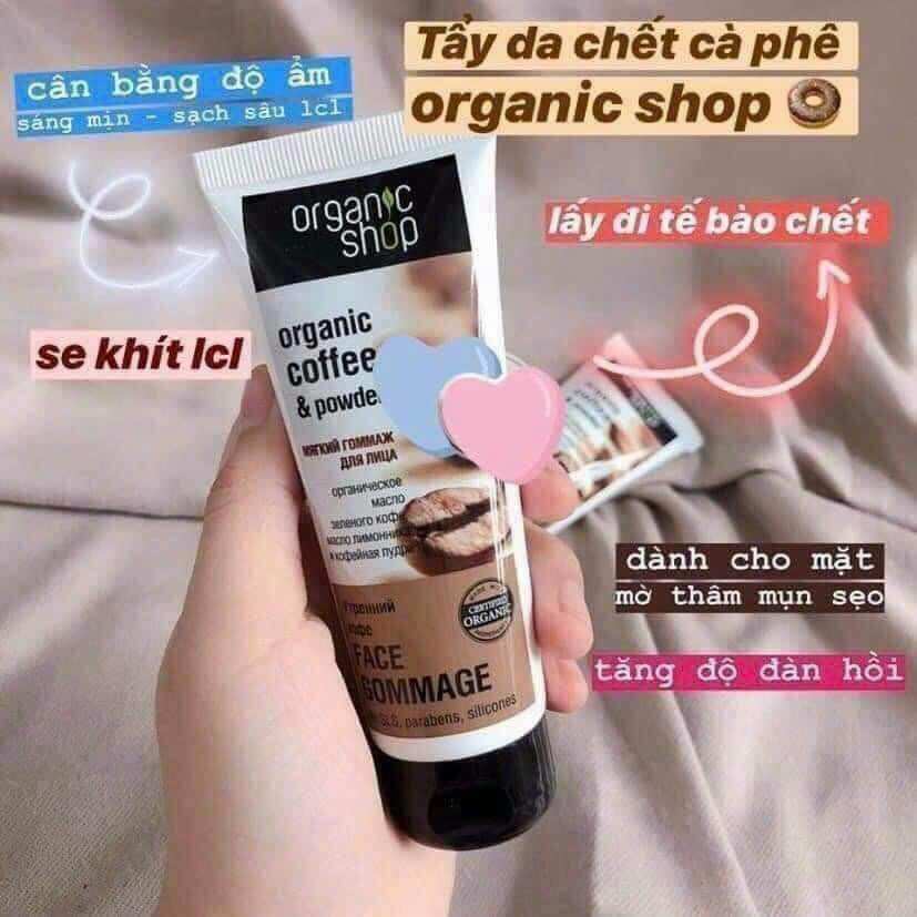 Tẩy tế bào chết mặt Cafe Organic