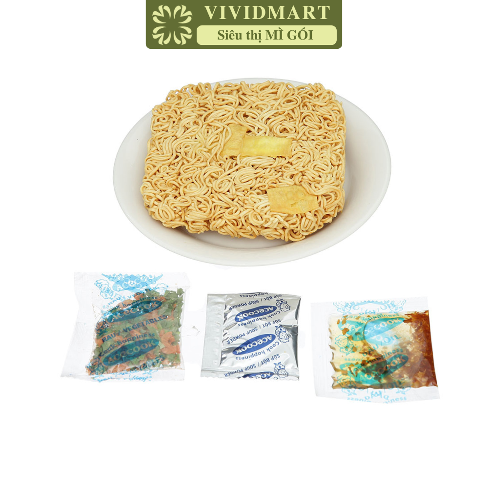 [GÓI LẺ] - ACECOOK - Mì Hoành Thánh Tôm / Mì ăn liền Hoành Thánh hương vị Tôm (Mì ăn liền vằn thắn tôm / Mì vằn thắn tôm) (79g/gói)