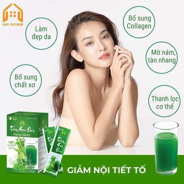 Tâm Hoa Đán Diệp Lục Cần Tây Giảm Cân Đẹp Da Hết Mụn