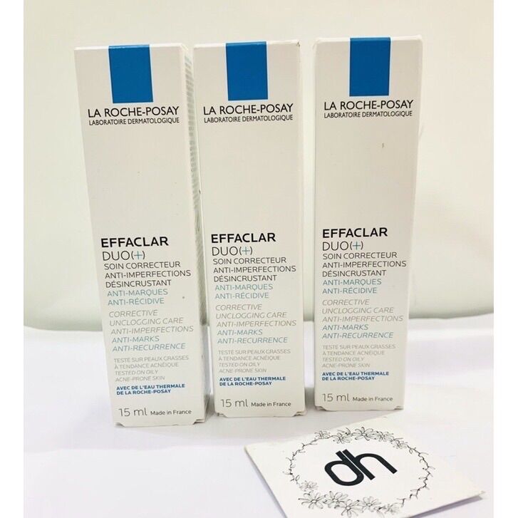 (Minisize 15ml) Kem giảm mụn La Roche Posay Effaclar Duo+