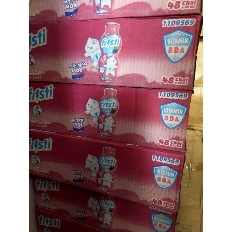 [HCM]Thùng sữa fristi nho 48 chai 80ml