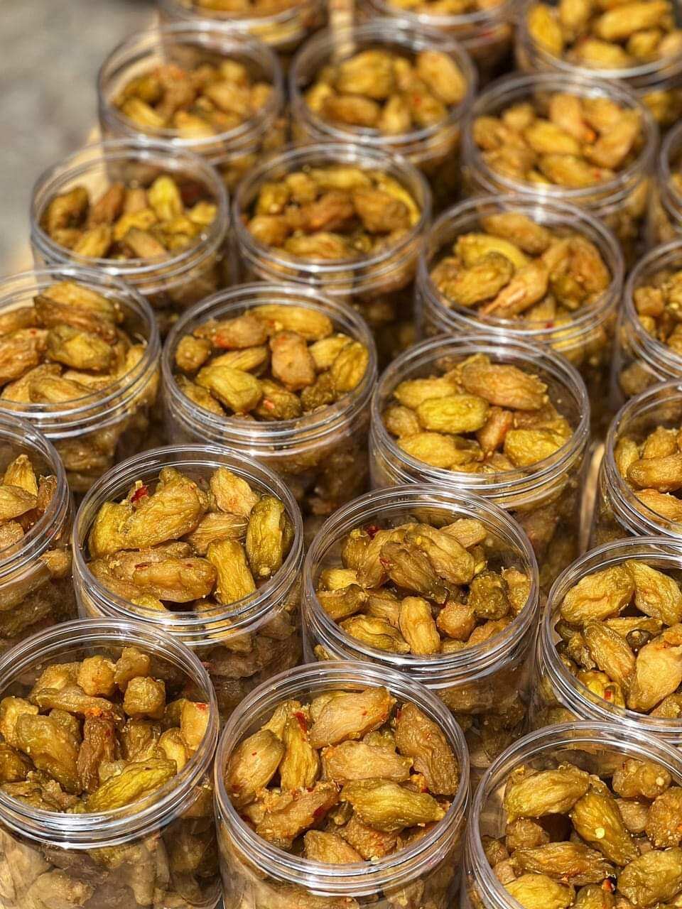 cóc bao tử non sấy muối ớt hộp 500g