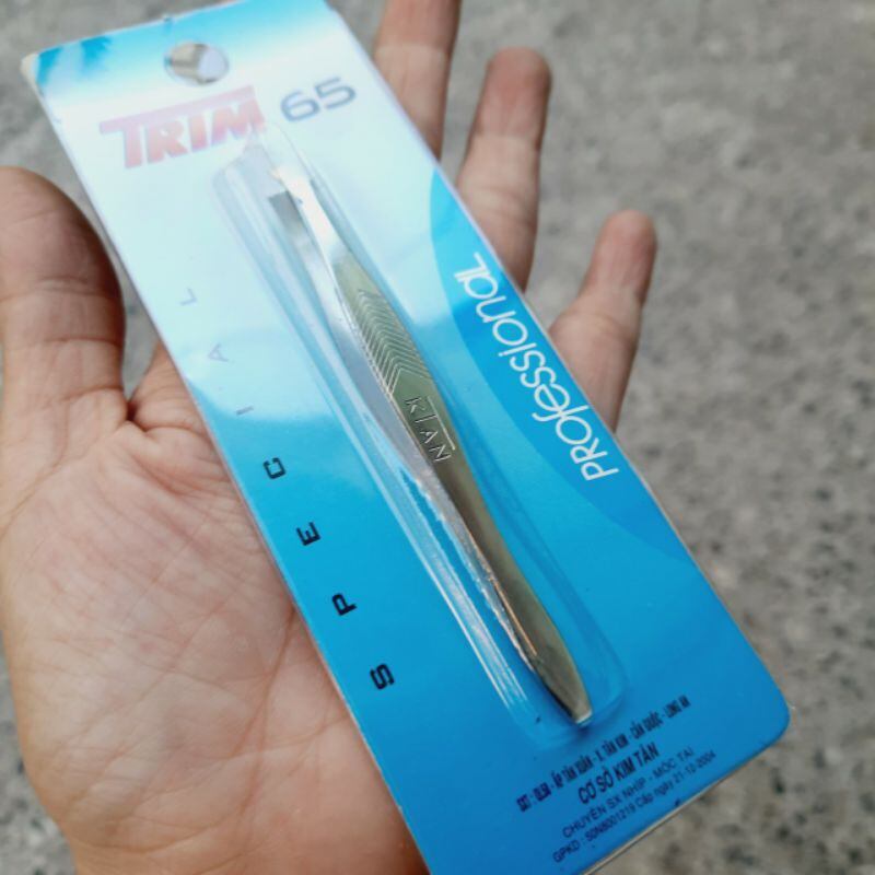 Nhíp Trim 65 nhổ lông  đa năng đầu bằng