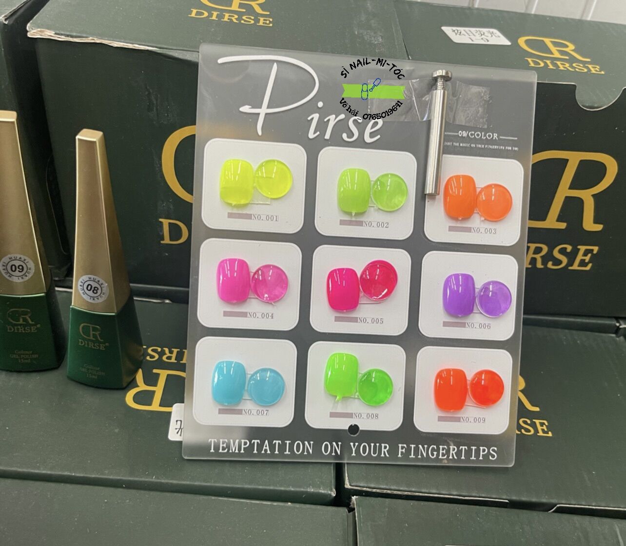 Set sơn gel 459415 thạch dạ quang 9 màu