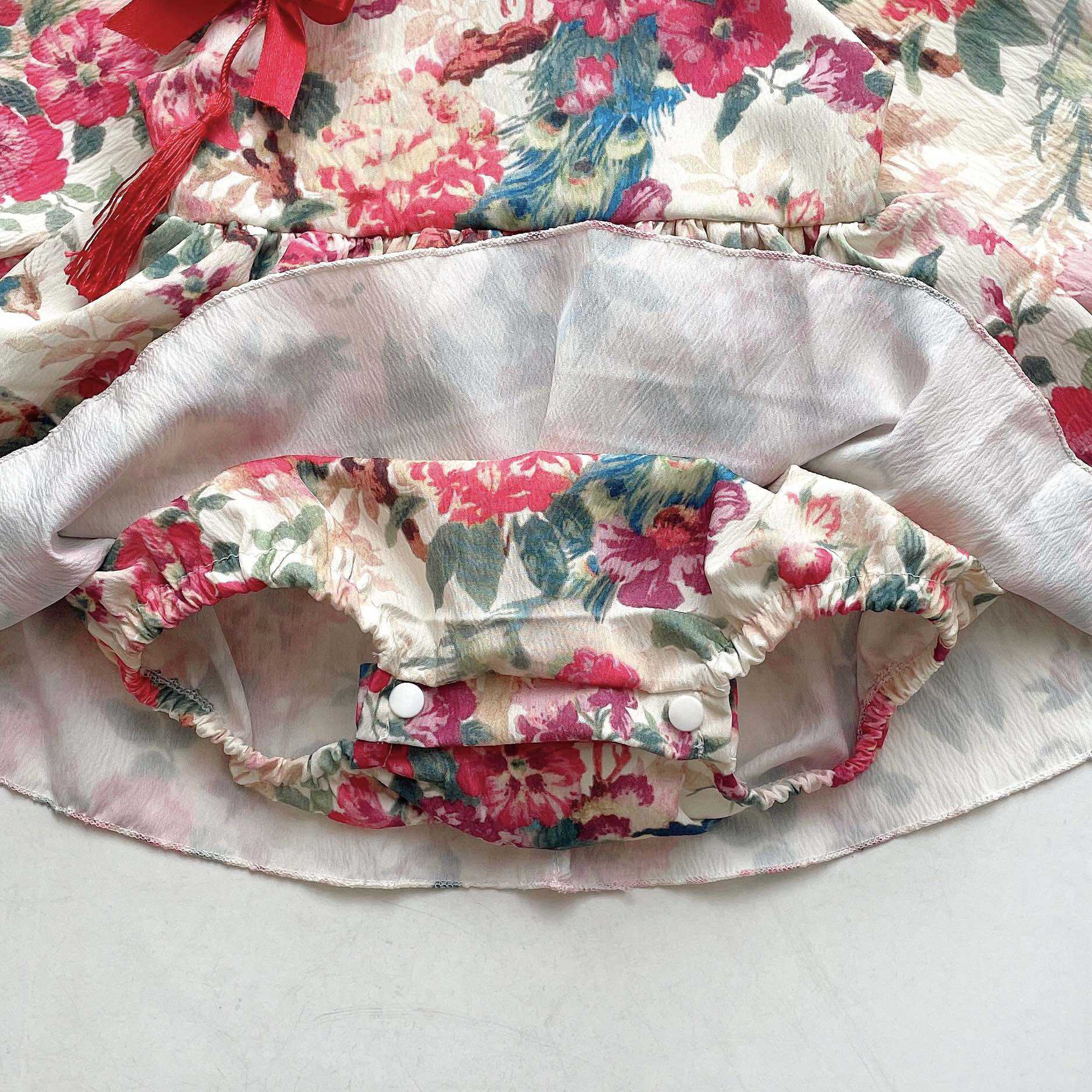 (3-12kg) Body Cổ Tàu Hoa Công RYL’S CLOSET Cho Bé Gái Sơ Sinh, Đầy Tháng, Thôi Nôi B128