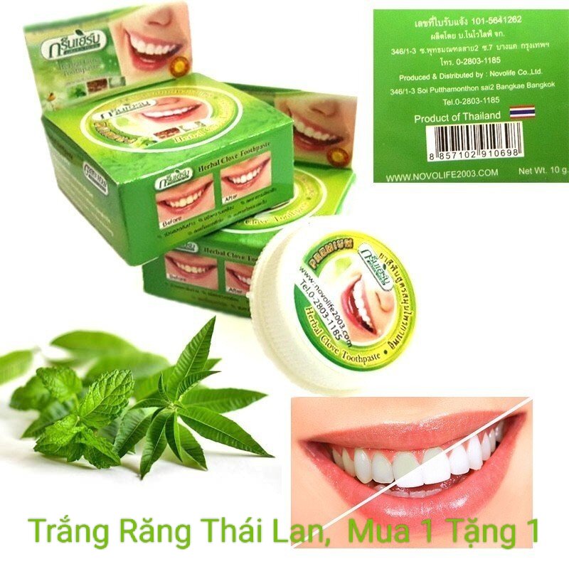Mua 1 tặng 1 kem làm trắng răng thái lan