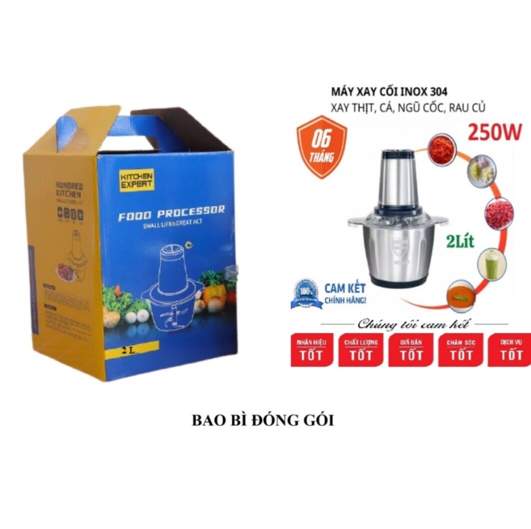 MÁY XAY THỊT ĐA NĂNG FOOD PROCESSOR CỐI INOX 2 LÍT