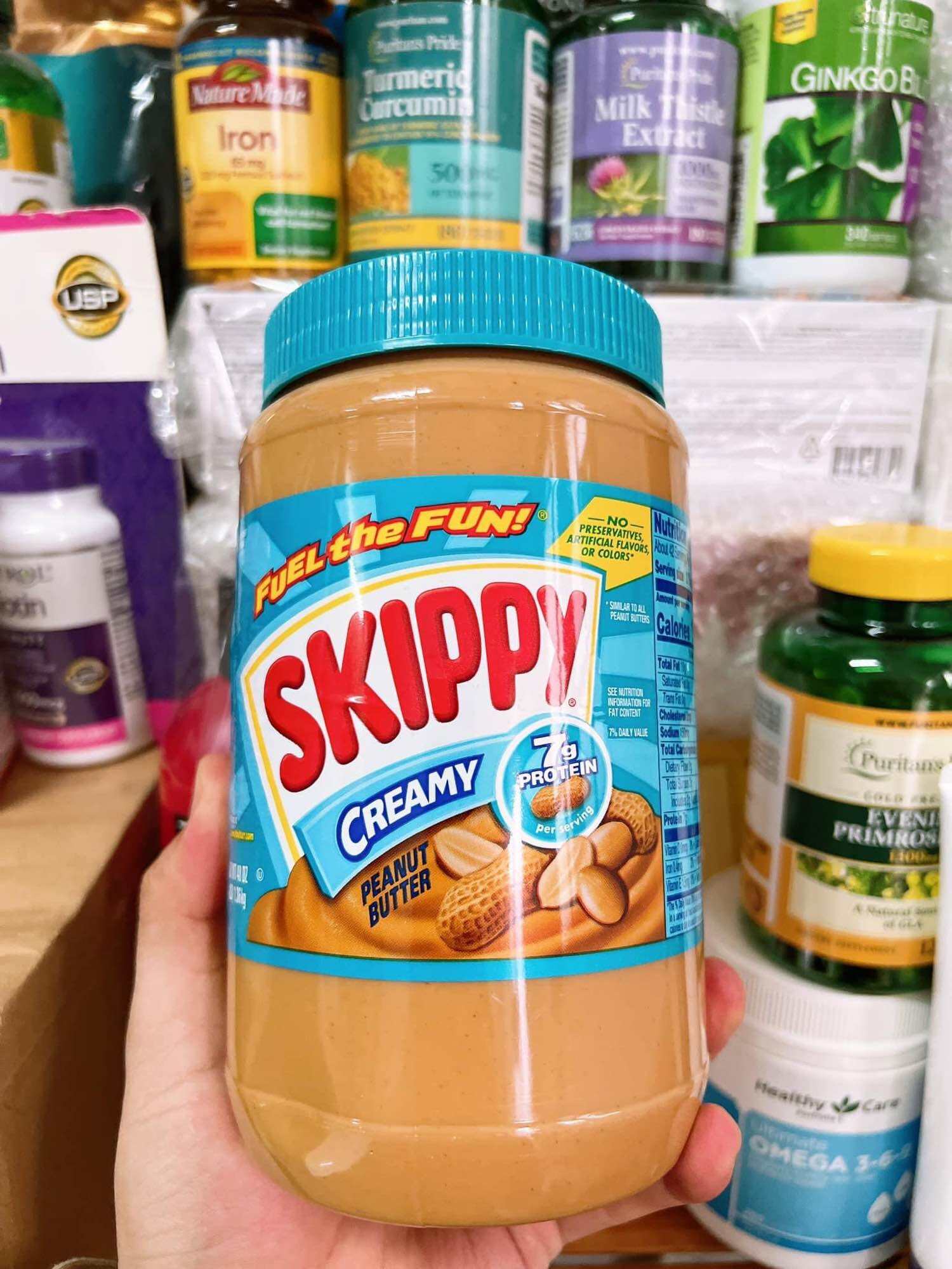 Bơ Đậu Phộng Skippy Creamy Peanut Butter 1,36kg của Mỹ