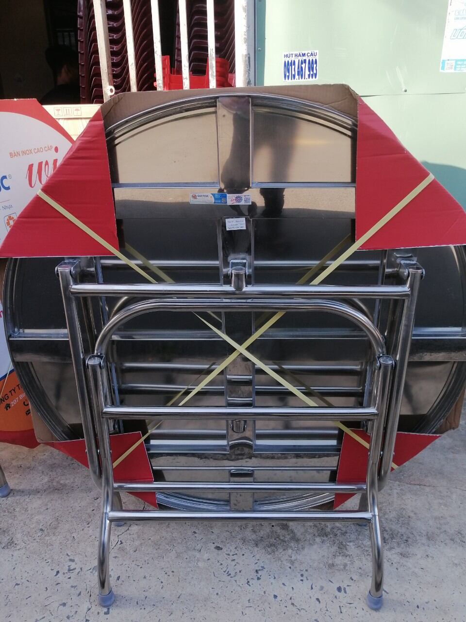 BÀN  TRÒN INOX WIN  qui phúc CAO CẤP