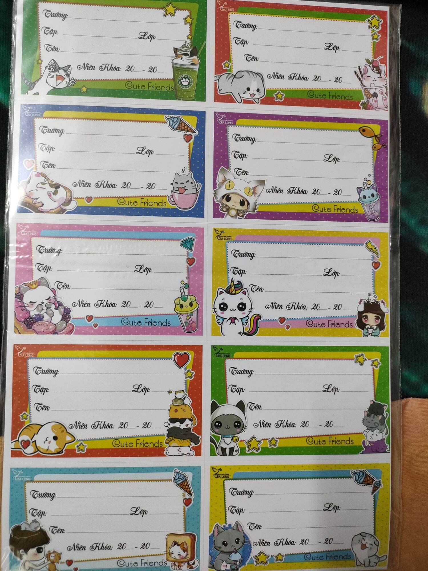 Nhãn vở học sinh 1 xấp (50 ô nhãn), cam kết sản phẩm đúng mô tả, chất lượng đảm bảo, an toàn cho người sử dụng