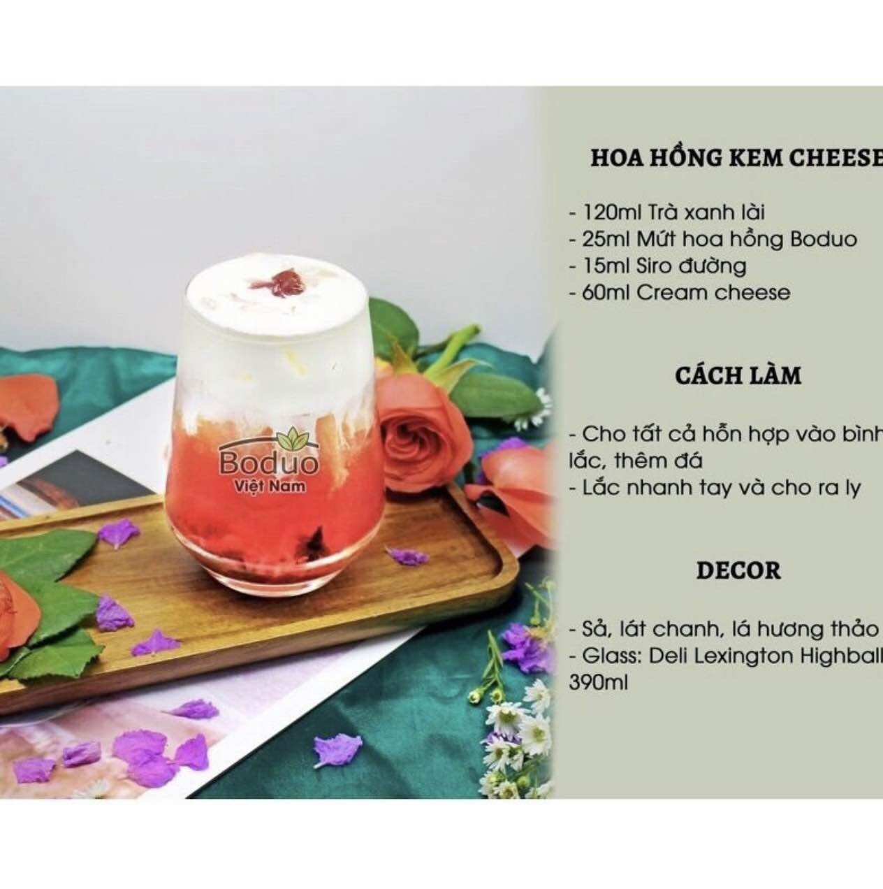 Mứt hoa hồng Boduo hộp 1kg