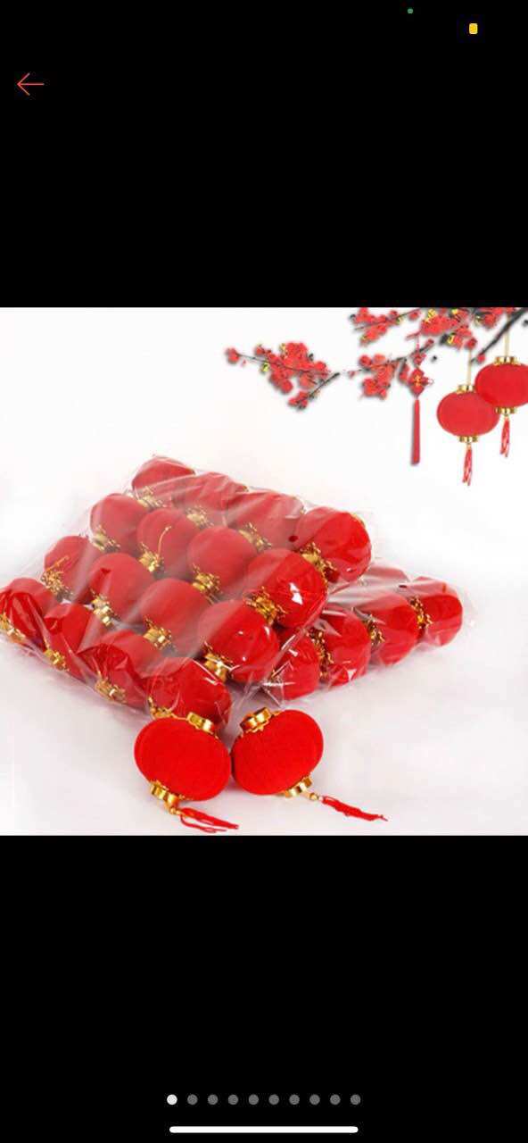 Quả cầu nhung (lồng đèn) trang trí tết