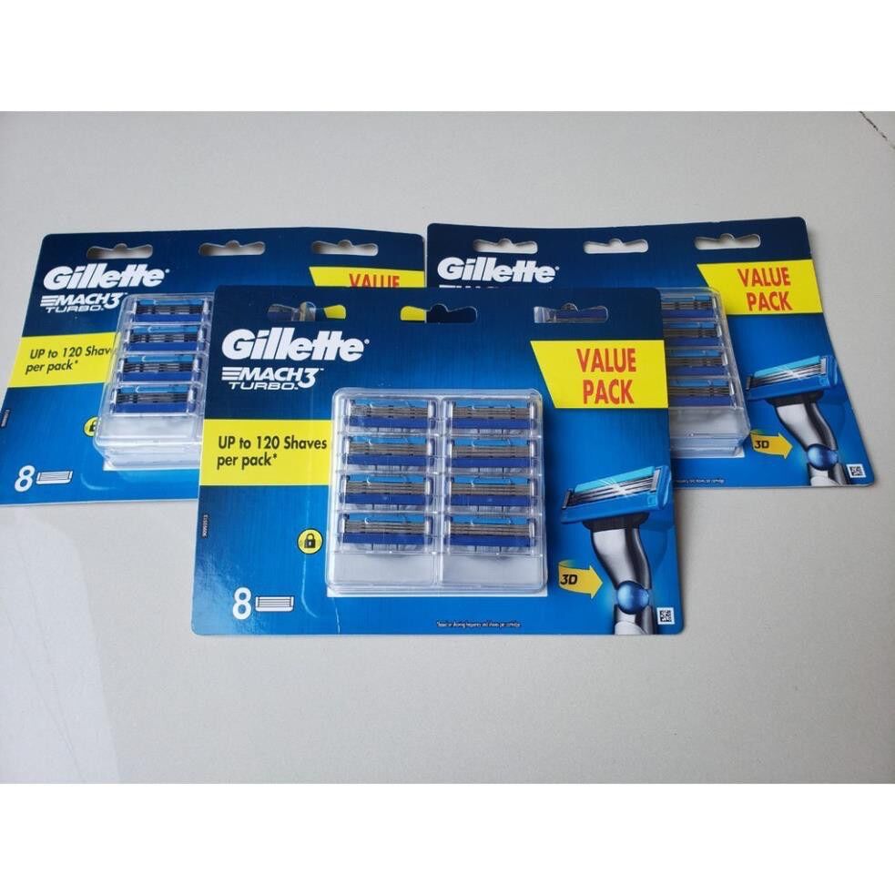 Hộp lưỡi Gillette mach 3 vỉ 8