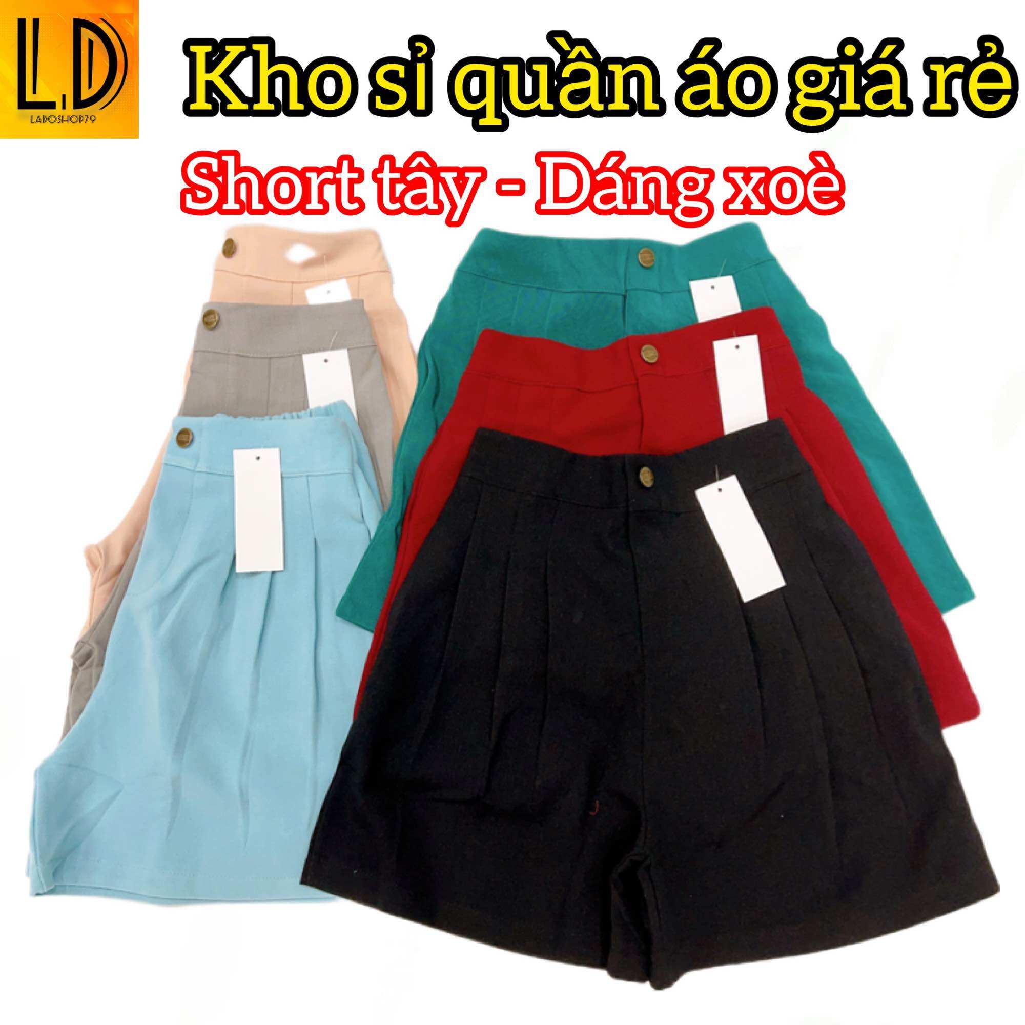 [Hoàn tiền Max 15%] Quần short tây lưng thun form đẹp vải đẹp 1 nút