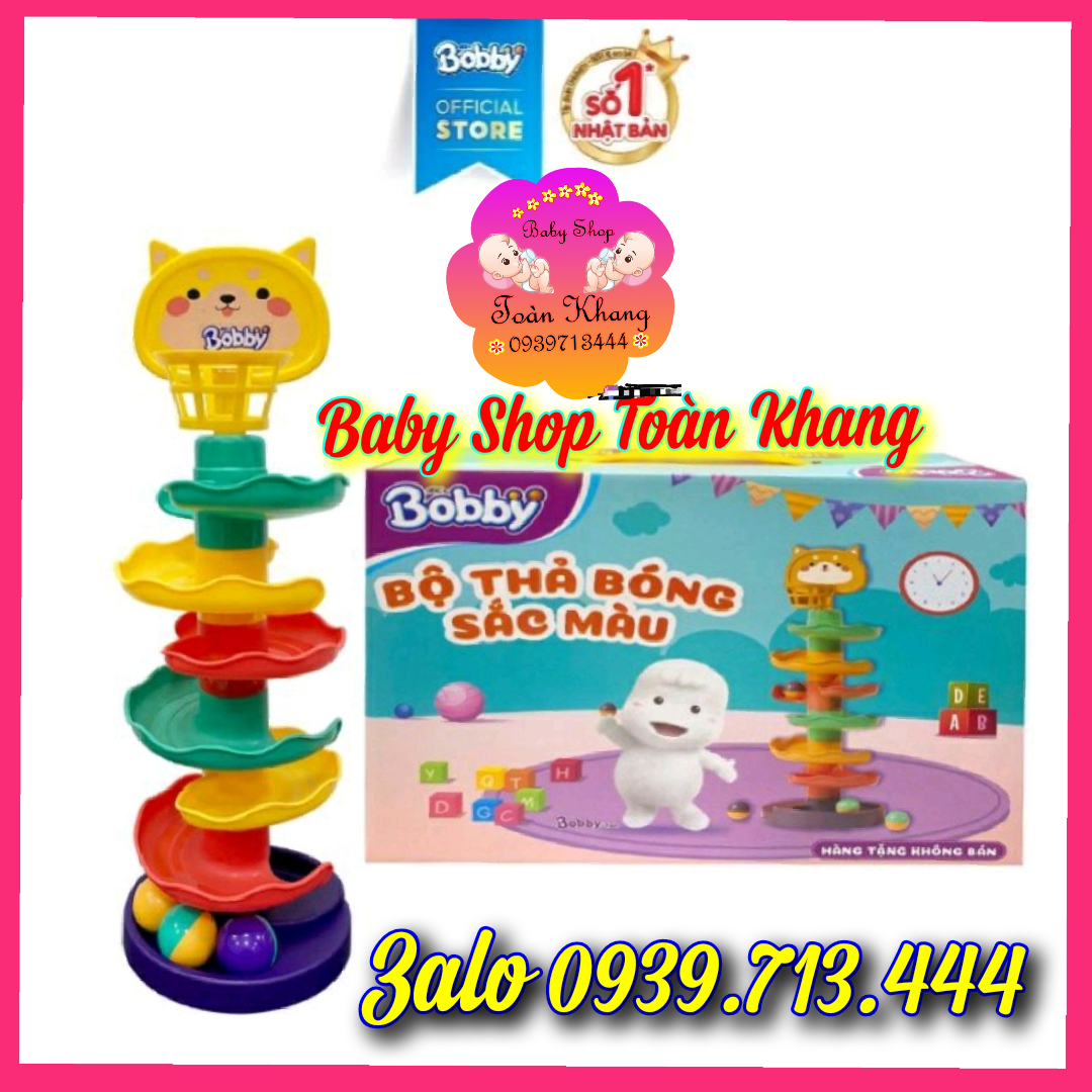 Đồ chơi tháp thả bóng lăn nhiều màu sắc giúp trẻ tư duy học hỏi