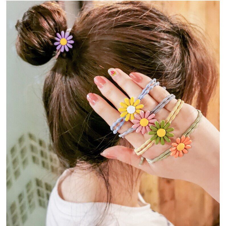 Combo 100 dây cột tóc hoa cúc