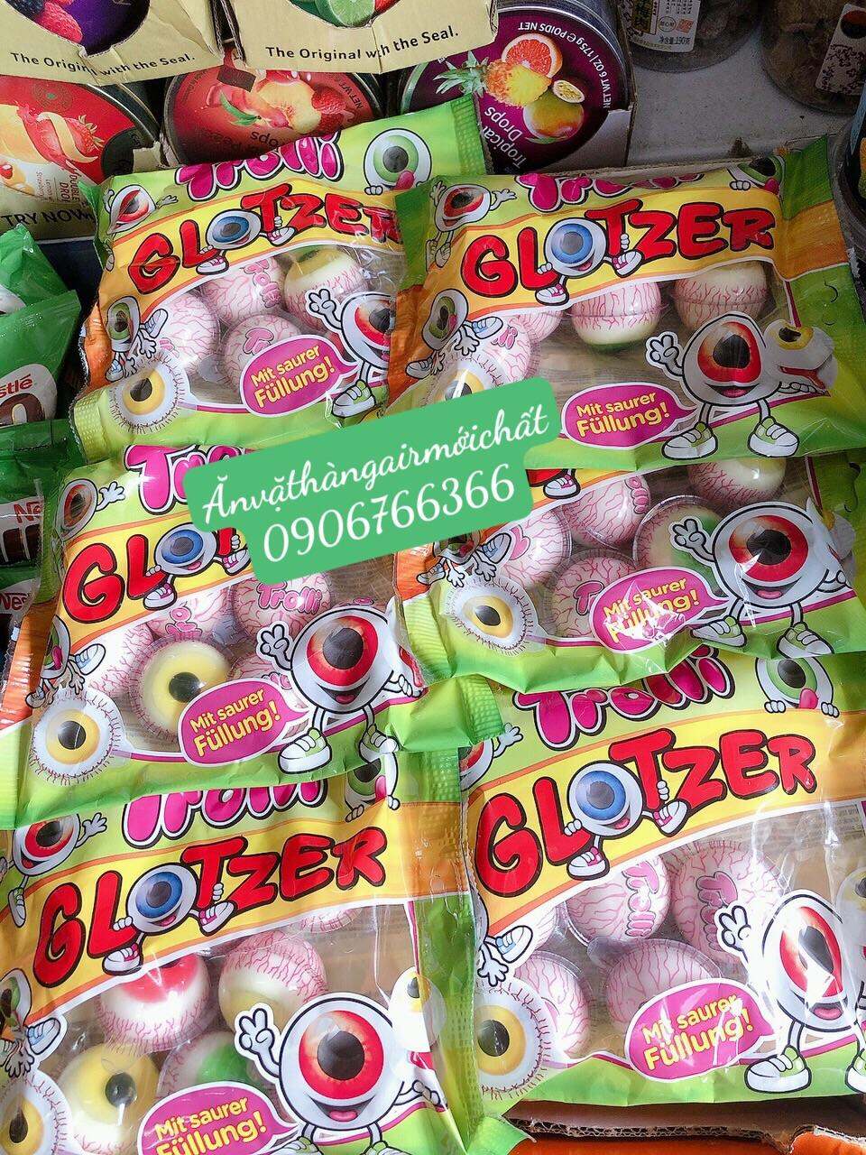Kẹo Dẻo Con Mắt Trolli Glotzer Viên 8 Con - Hàng Đức