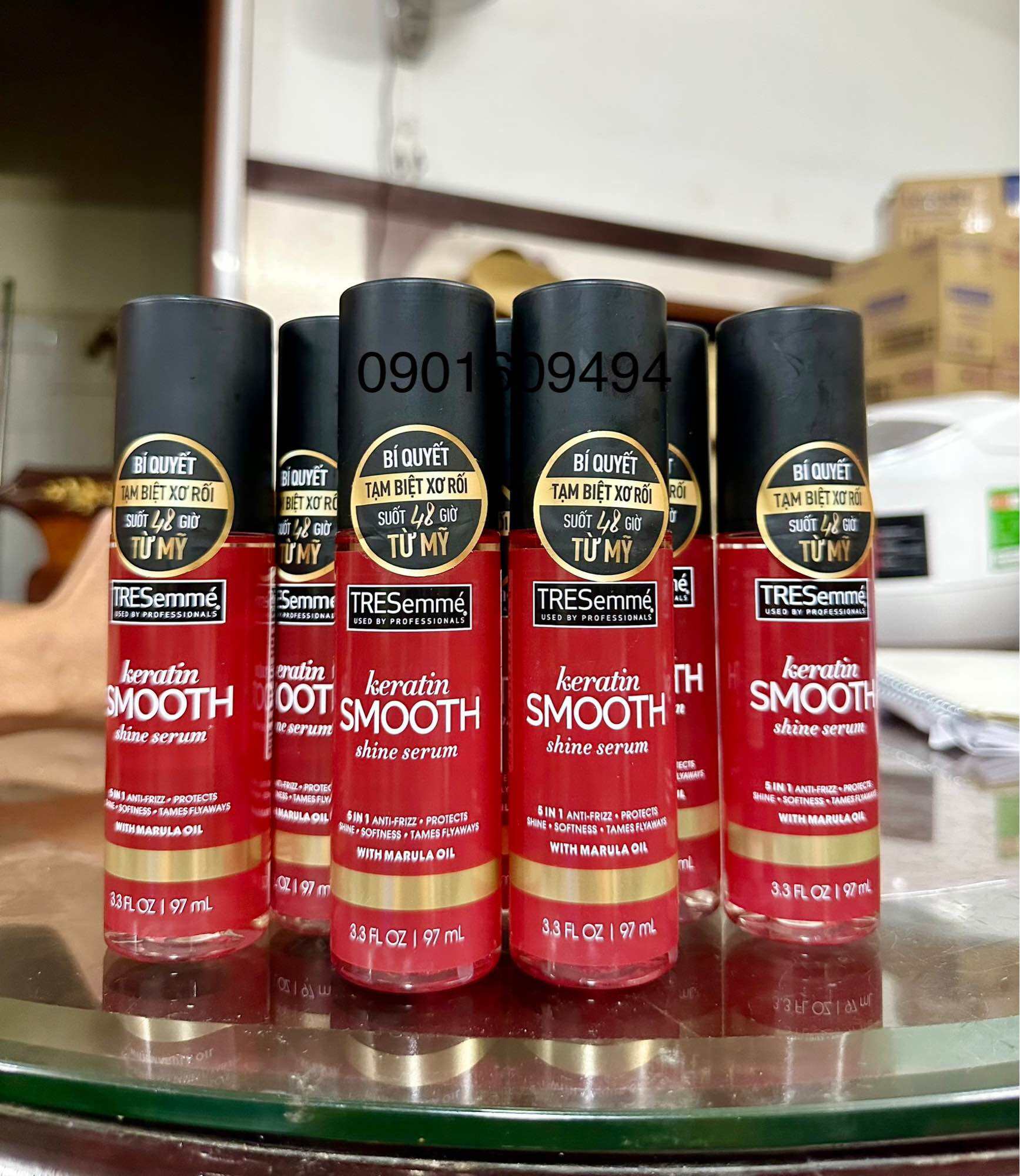 Serum Dưỡng Tóc TRESEMME Dầu Marula & Keratin Giảm Khô Sơ Vào Nếp Bóng Mượt 97ml (Nhập Khẩu Từ Mỹ)