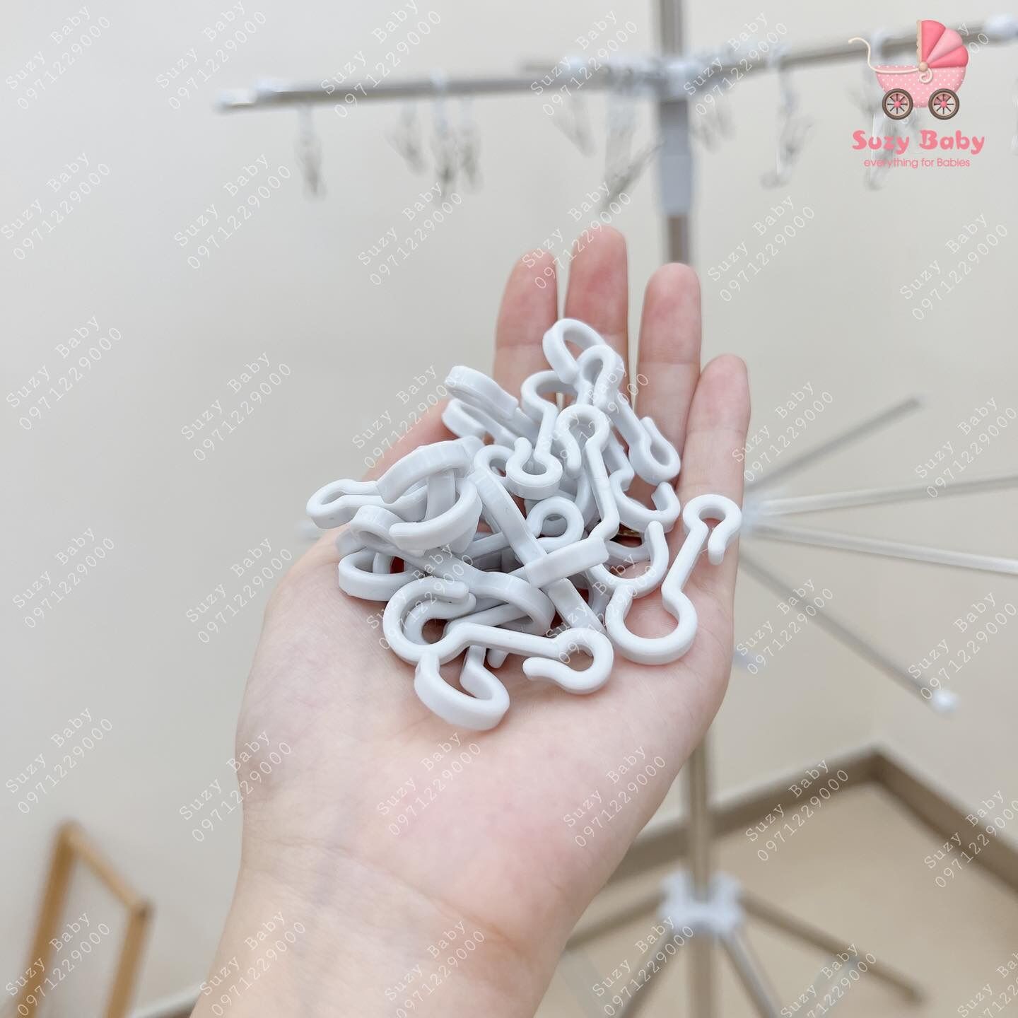 CÂY PHƠI QUẦN ÁO INOX ĐA NĂNG 3 TẦNG 52 MÓC KẸP