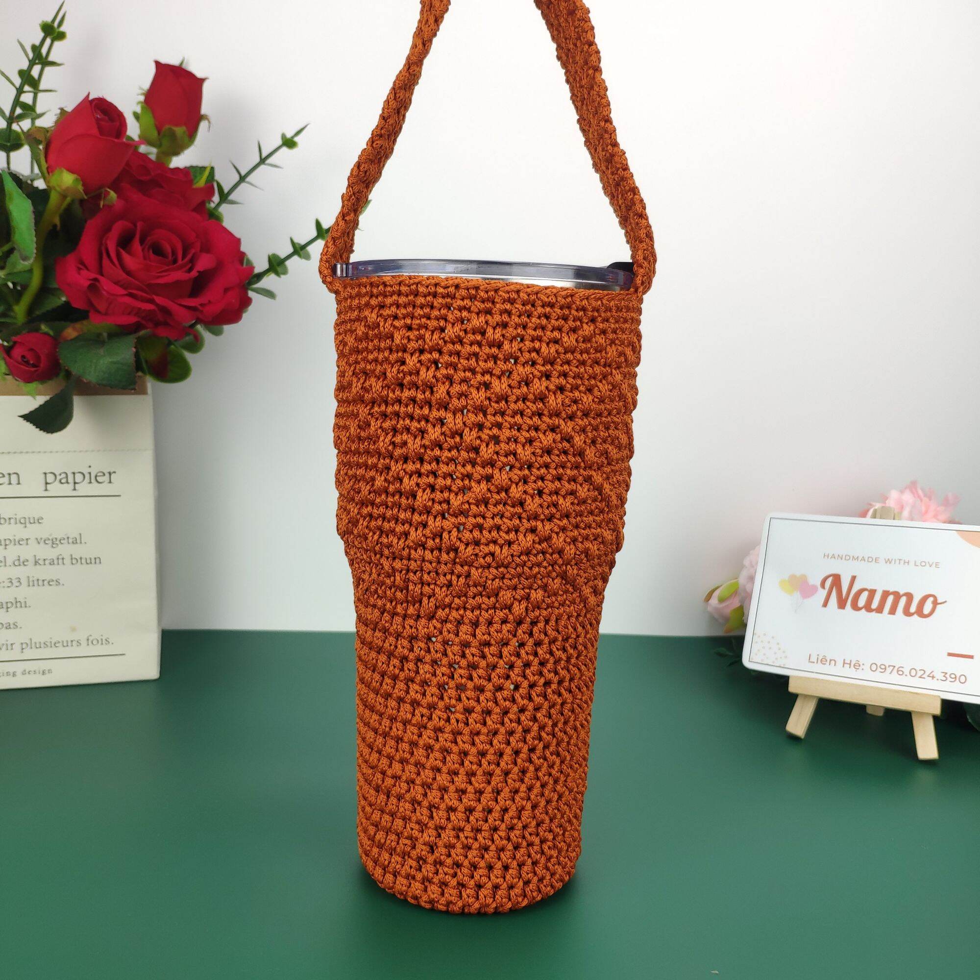Túi đựng bình nước 900ml handmade