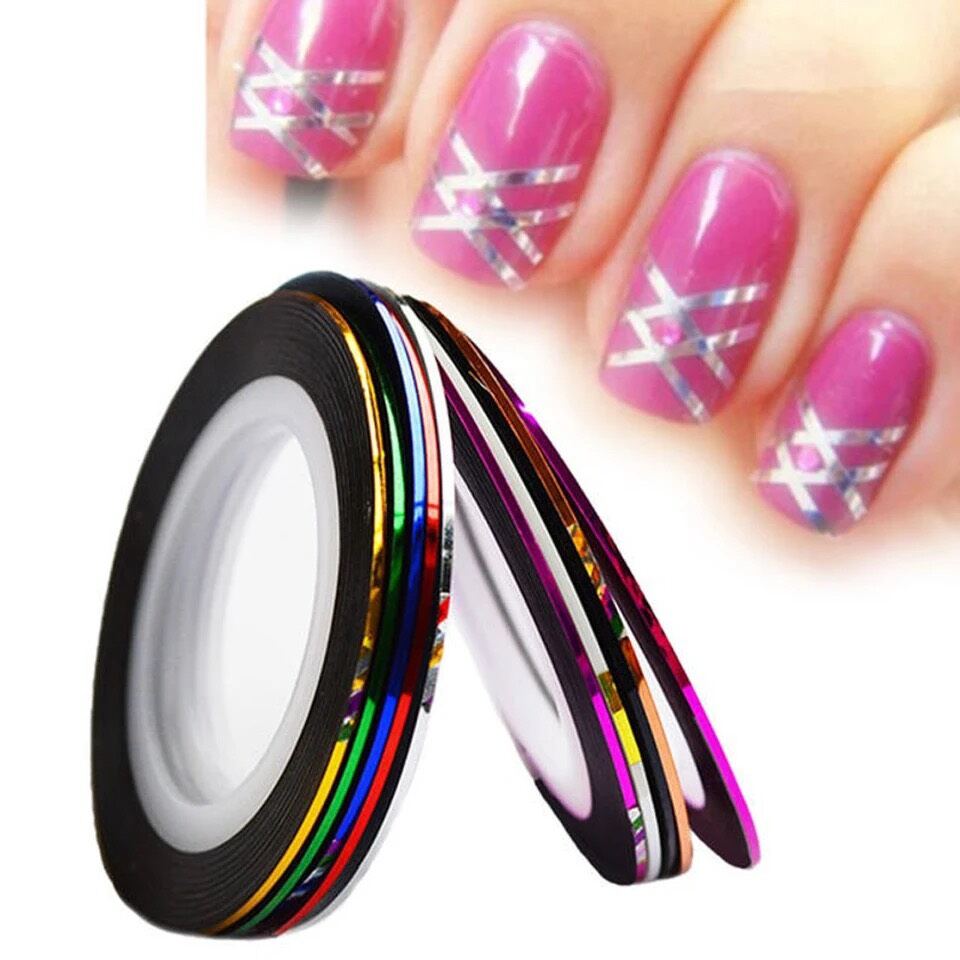 Dây line kim tuyến trang trí móng làn nail ( 10 cuộn )