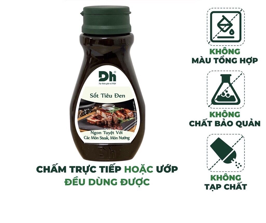 Sốt tiêu đen chai 200gr