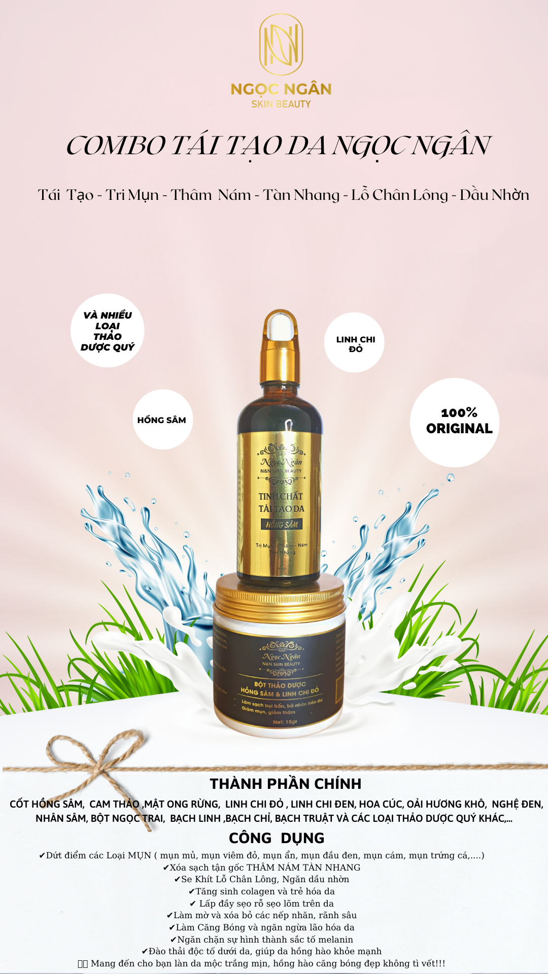 COMBO TÁI TẠO HỒNG SÂM