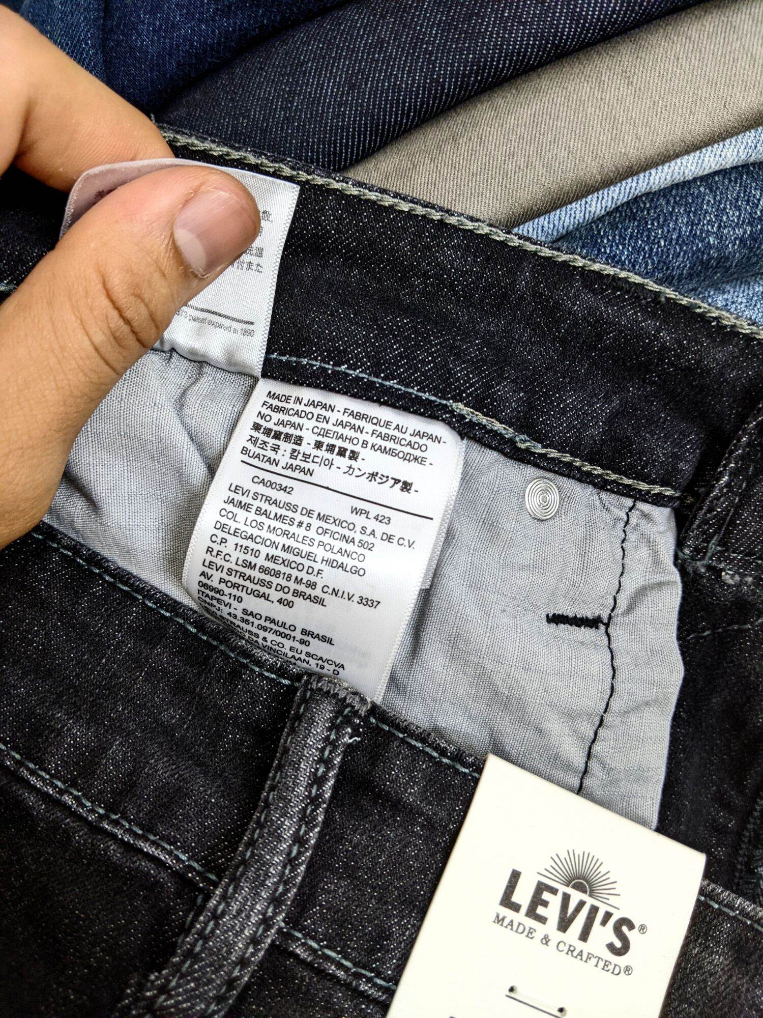 quần jean levis màu đen xám khói
