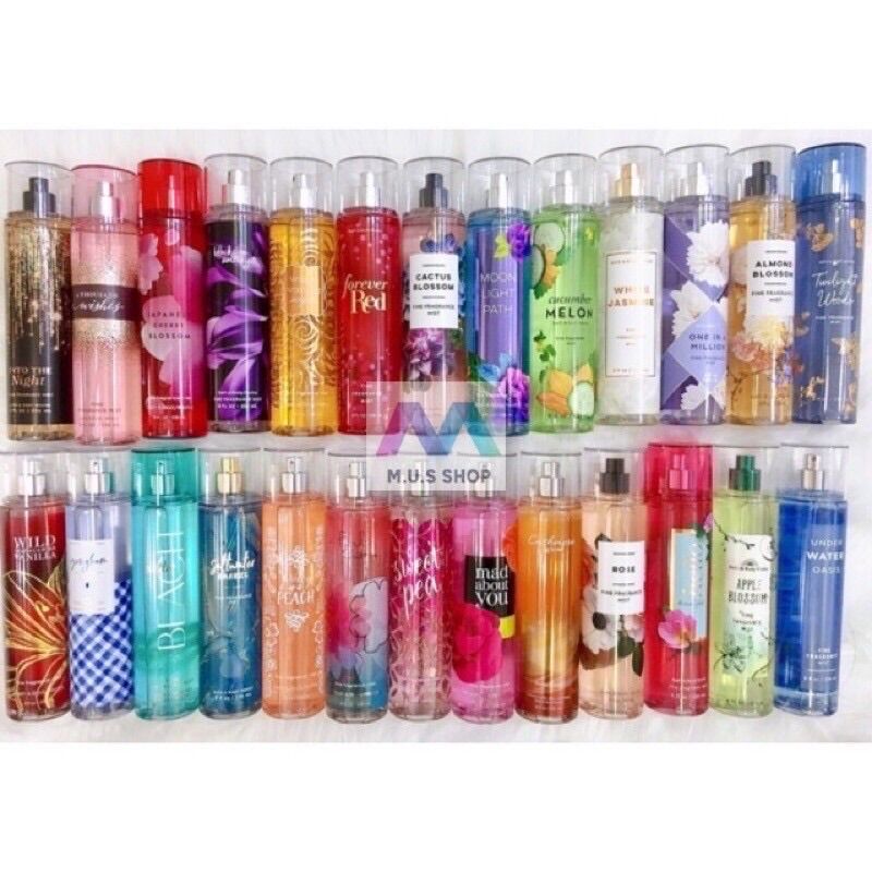Sản phẩm Xịt thơm toàn thân lưu hương nước hoa Bath and Body Works 236ml
