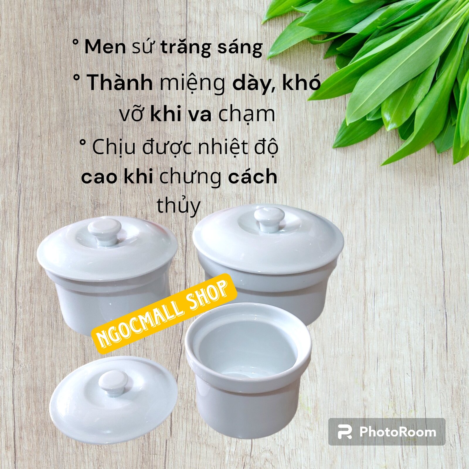 Thố chưng yến | Thố  tiềm gà gốm sứ CK | Thố sứ