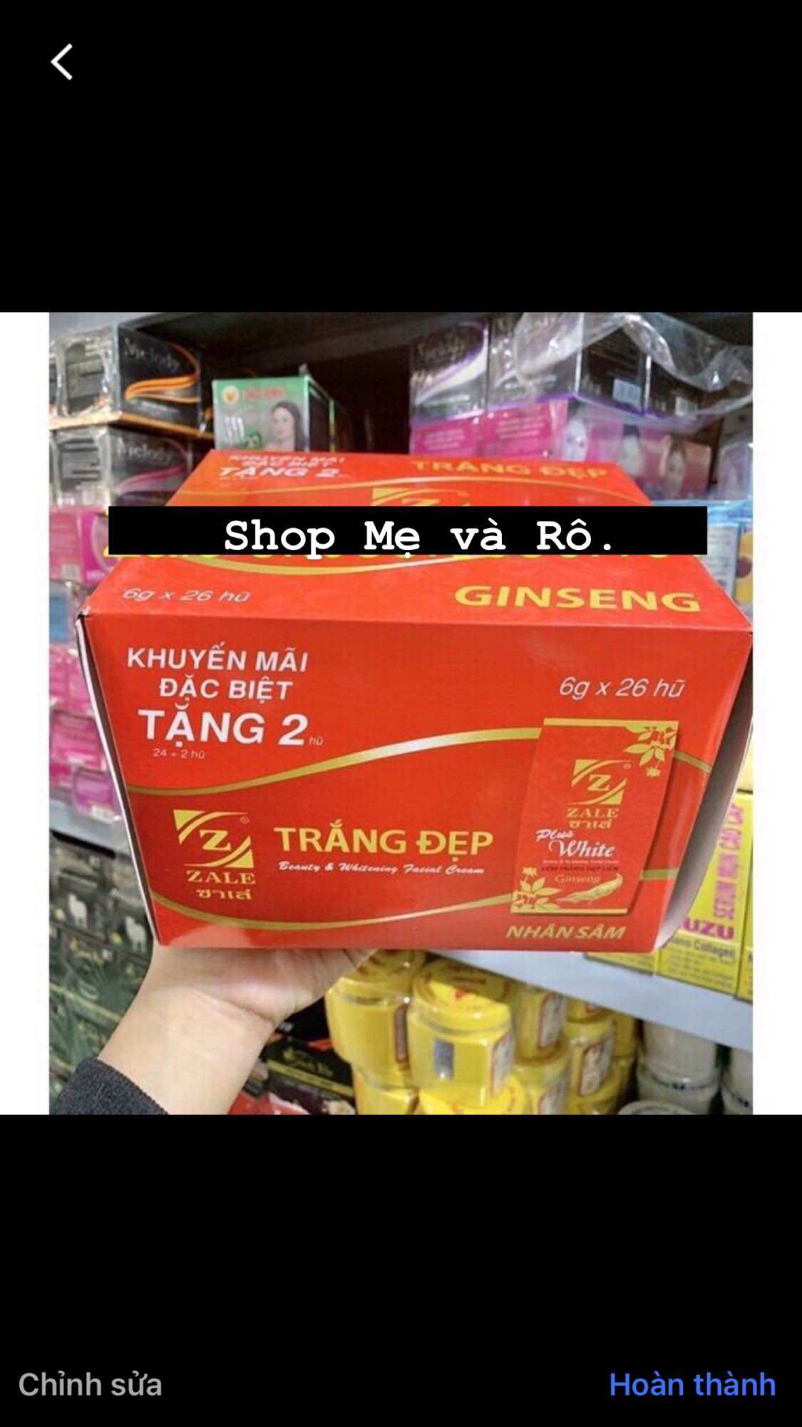Sỉ nguyên lố 26 hủ kem zale đỏ việt hủ 6gram