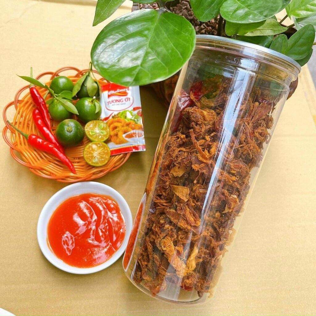 Khô heo cháy tỏi đồ ăn vặt siêu ngon 🔥 250g - happy food