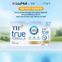 Thùng 24 hộp sản phẩm dinh dưỡng công thức từ sữa tươi dành cho trẻ trên 2 tuổi TH true FORMULA 180 ml (180 ml x 24)