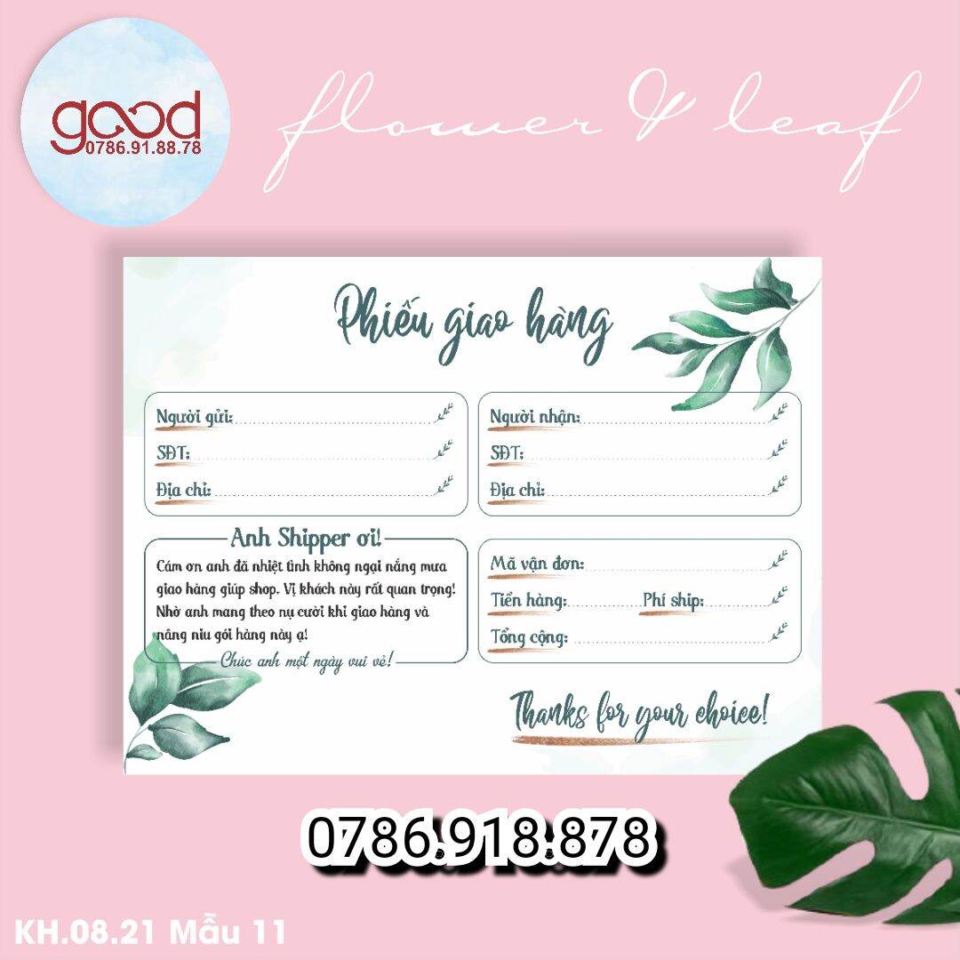 Combo 50 Phiếu Ship xinh xắn