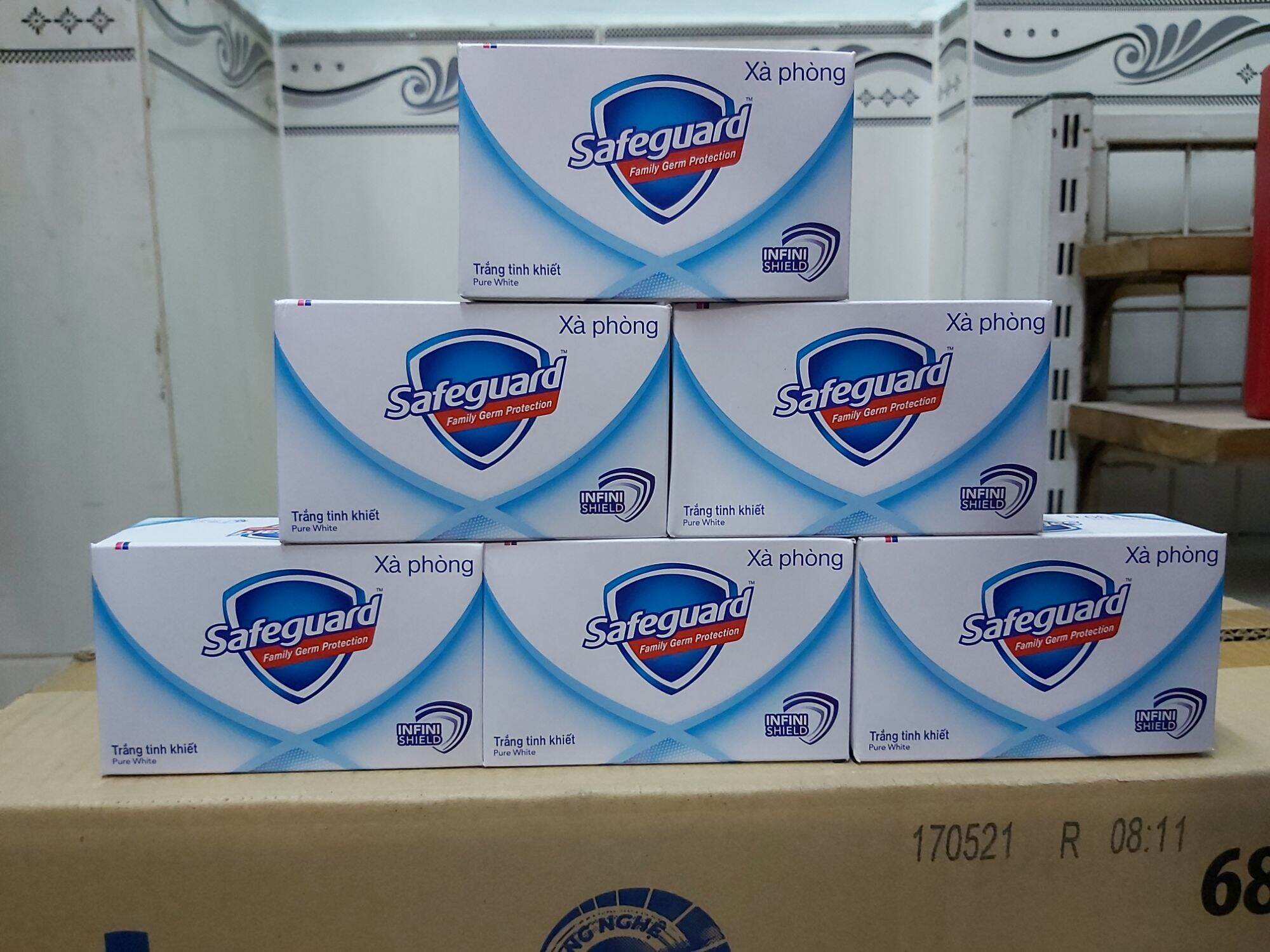 Xà bông cục safeguard 125g lốc 10 cục