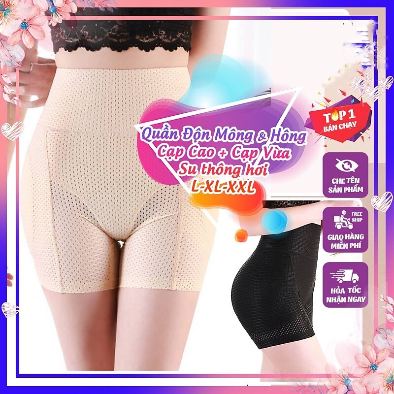 Quần độn mông độn hông cạp cao gen bụng