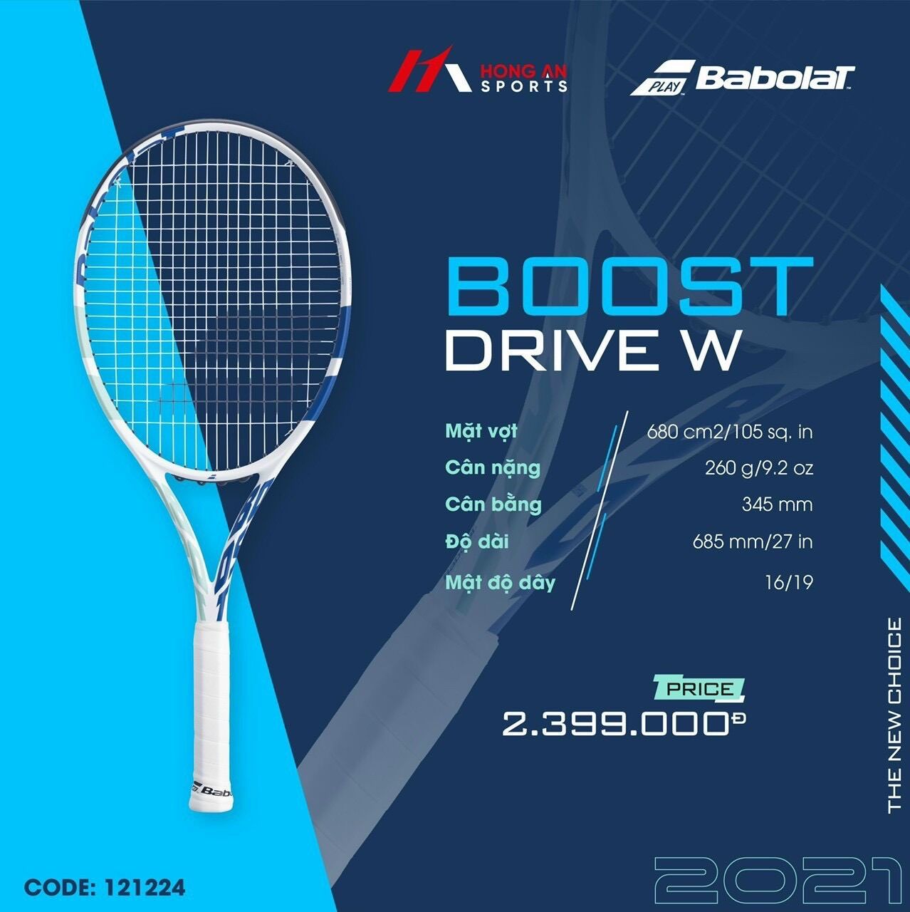 Vợt tennis Babolat trợ lực mới nhất