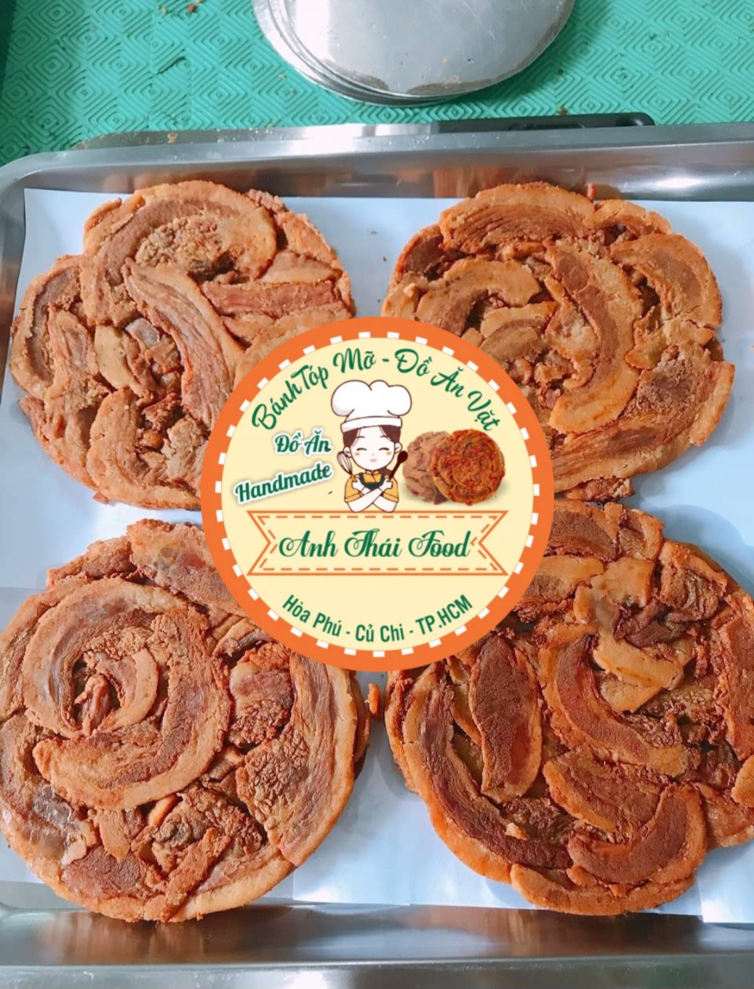 Tốp mỡ giòn nguyên bánh 400gram